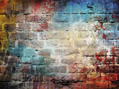 Fototapeta Mur z cegły w farbie