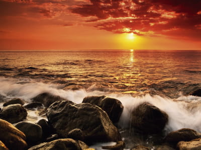 Fototapeta Morski zachód słońca