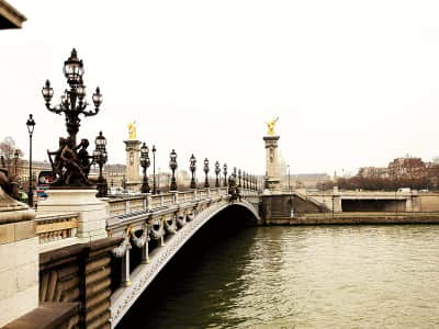 Fototapeta Most z latarniami w Paryżu