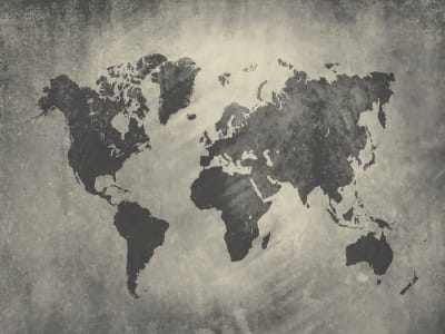 Fototapeta Mapa świata na ścianie