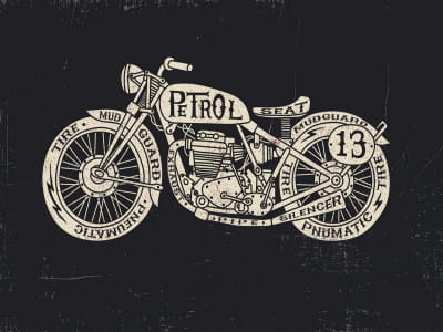 Fototapeta Retro motocykl