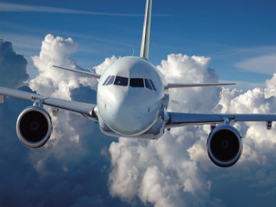 Fototapeta Samolot w chmurach