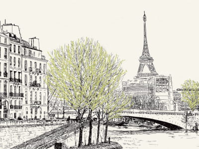 Fototapeta Paryż w szkicach