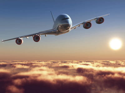Fototapeta Samolot nad chmurami