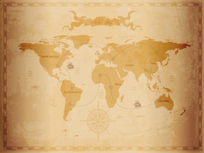 Fototapeta Stara mapa ziemi