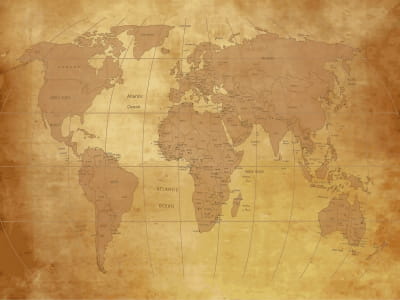 Fototapeta Vintage mapa ziemi