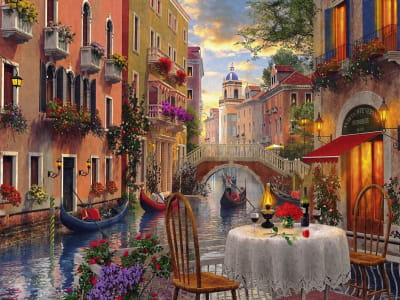 Fototapeta Romantyczna kolacja w Wenecji