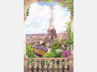 Fototapeta Balkon z widokiem na Paryż
