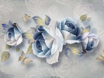 Fototapeta Niebieskie róże