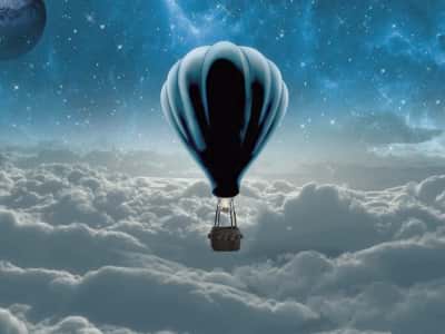 Fototapeta Balon na ogrzane powietrze na niebie