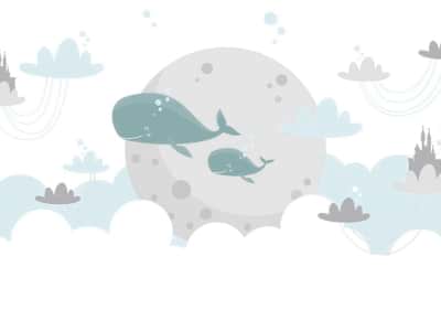 Fototapeta Wieloryby w chmurach
