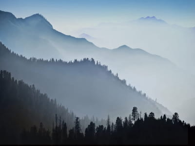 Fototapeta Mgła w górskiej dolinie