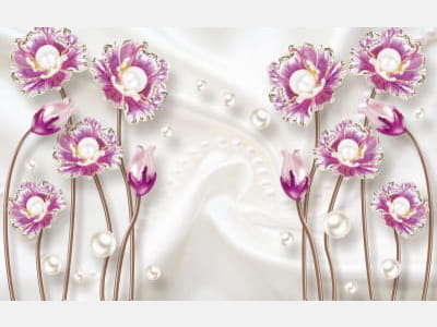 Fototapeta Aksamitne kwiaty 3D