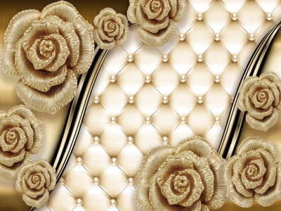 Fototapeta Róże i perły 3D