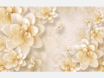 Fototapeta Perłowe kwiaty 3D