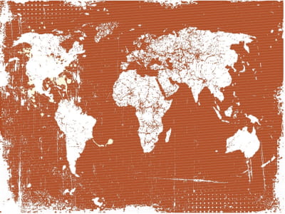 Fototapeta Biała mapa świata