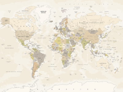 Fototapeta Mapa w języku angielskim