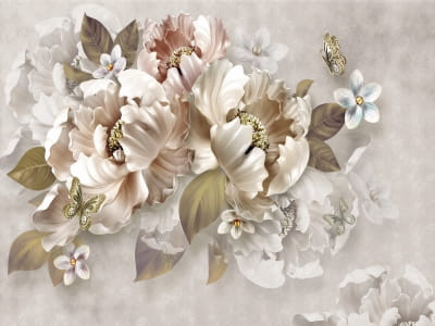 Fototapeta Królewskie kwiaty 3D