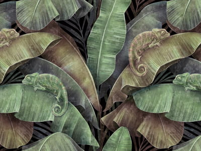 Fototapeta Tropikalne liście bananowca