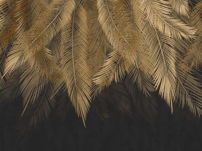 Fototapeta Złote liście palmy