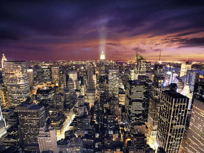 Fototapeta Panorama nocnego miasta