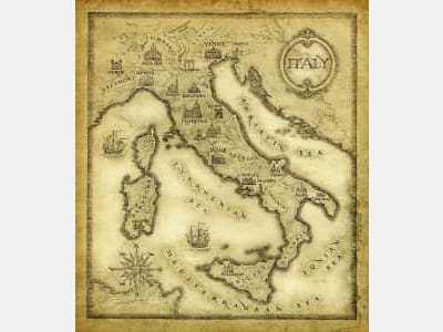 Fototapeta Mapa Włoch