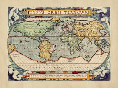 Fototapeta Orteliańska mapa świata