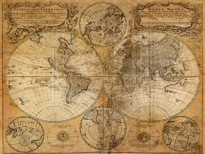 Fototapeta Pradawna mapa świata