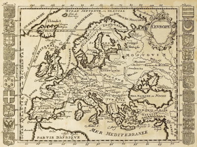 Fototapeta Antyczna mapa Europy