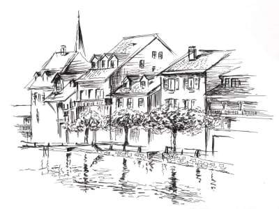 Fototapeta Rysunek domów miejskich