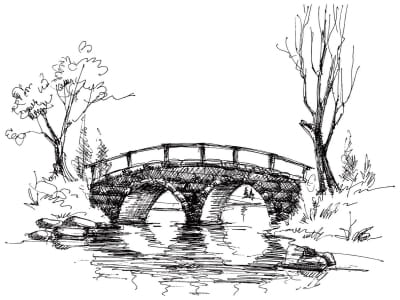 Fototapeta Rysunek mostu