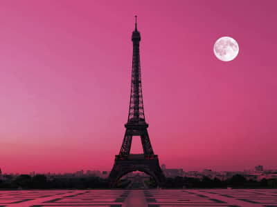 Fototapeta Księżyc nad Paryżem