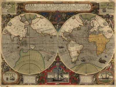 Fototapeta Starożytny atlas świata