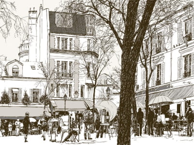 Fototapeta Rysunek ołówkiem Paryża