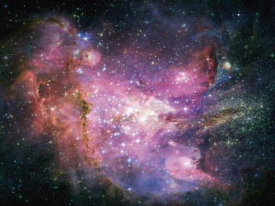 Fototapeta Kosmiczna różowa mgławica