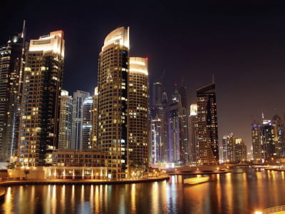 Fototapeta Jasne światła Dubaju w nocy