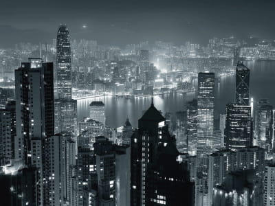 Fototapeta Czarno-biały Hongkong