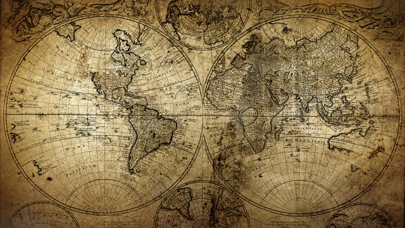 Fototapeta Średniowieczna mapa świata