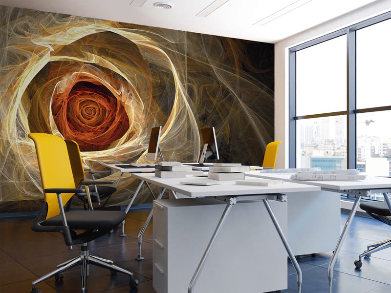 Fototapeta Abstrakcyjna róża we wnętrzu biura
