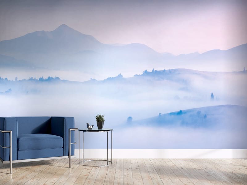 Fototapeta Góry we mgle we wnętrzu przedpokoju