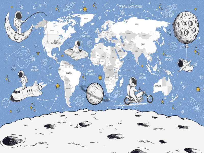 Fototapeta Mapa kosmosu dla dzieci