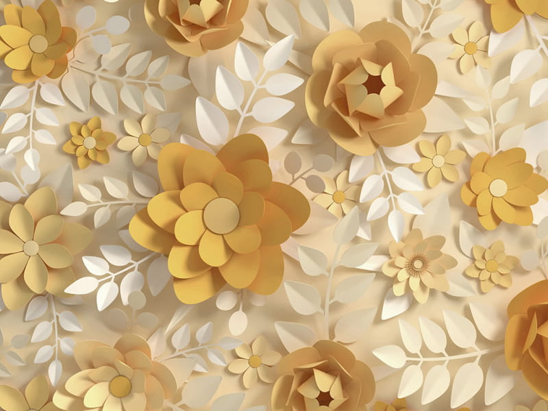 Fototapeta Kwiaty żółte 3D