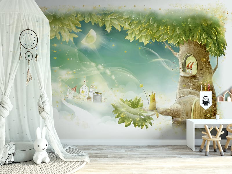 Fototapeta Magiczne drzewo we wnętrzu pokoju dziecka