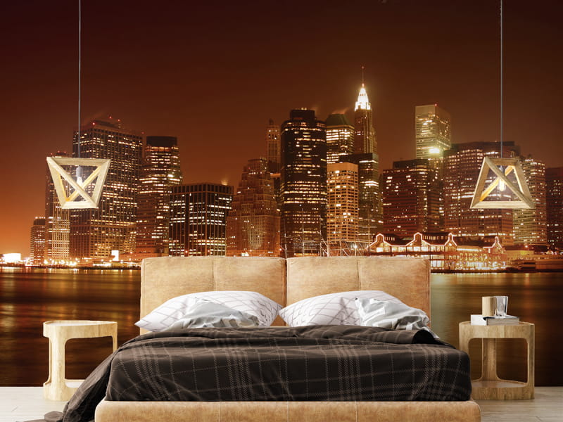 Fototapeta Wyspa Manhattan we wnętrzu sypialni