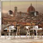 Miniatura fototapety Katedra we Florencji we wnętrzu kawiarni