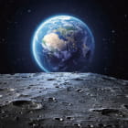 Miniatura fototapety Ziemia z powierzchni księżyca