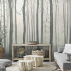 Miniatura fototapety Drzewa we mgle we wnętrzu salonu