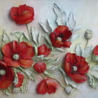 Miniatura fototapety Czerwone kwiaty