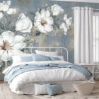 Miniatura fototapety Biała magnolia we wnętrzu sypialni