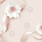 Miniatura fototapety Kwiaty w różowe wstążki